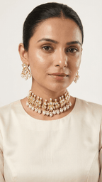 Madrid Pearl Set - Pachi Kundan | Ready - to - ship - Touch Of Elegance