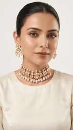 Madrid Pearl Set - Pachi Kundan | Ready-to-ship - Touch Of Elegance
