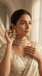 Madrid Pearl Set - Pachi Kundan | Ready - to - ship - Touch Of Elegance