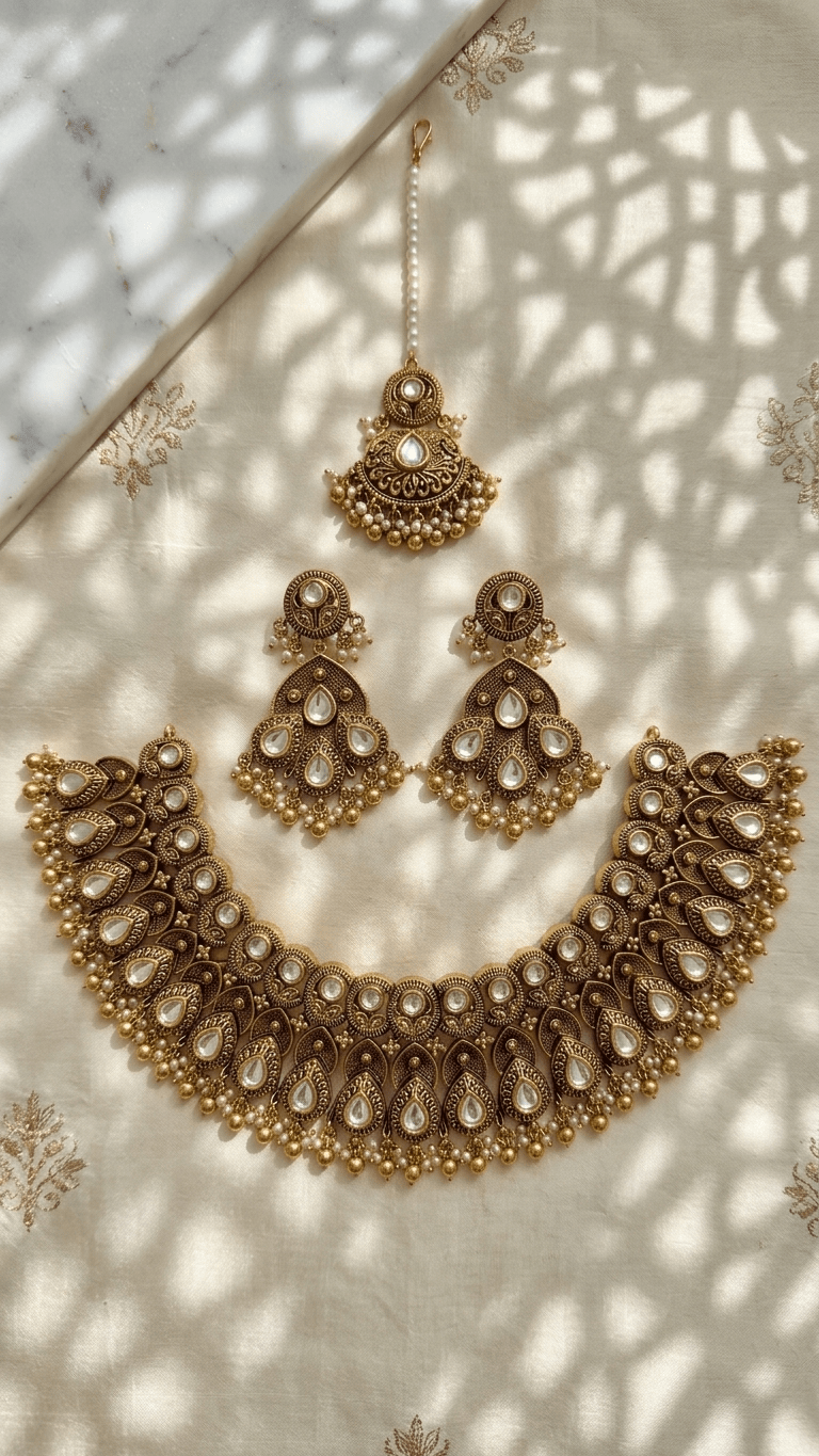Mahima Gold Set | Ready - to - ship - Touch Of Elegance