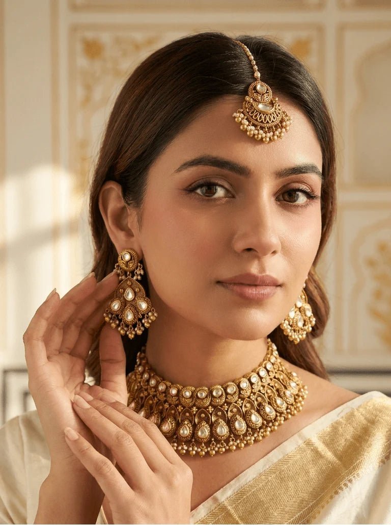 Mahima Gold Set | Ready - to - ship - Touch Of Elegance