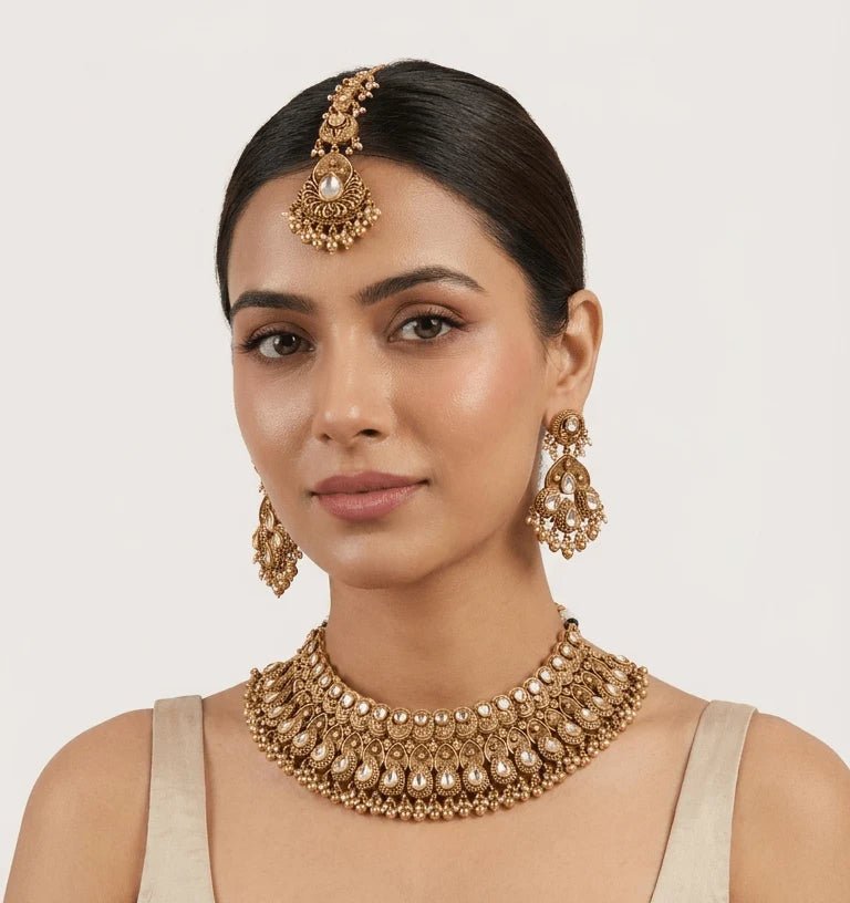 Mahima Gold Set | Ready - to - ship - Touch Of Elegance