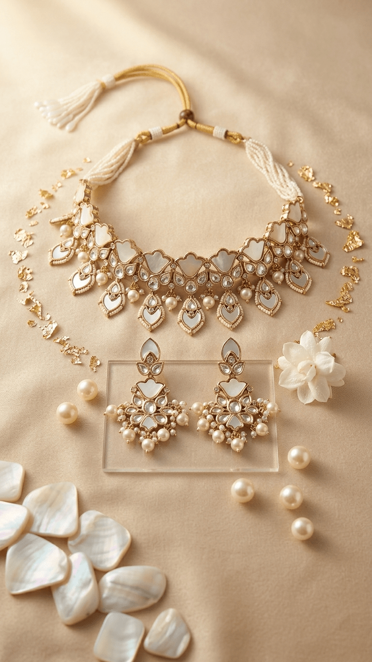 Maria Mother - of - Pearl Set | Ready - to - ship - Touch Of Elegance
