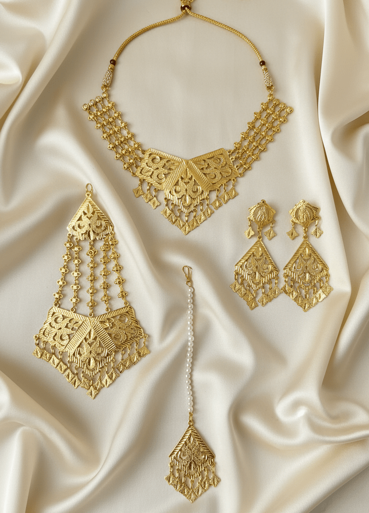 Meena Pippal Patti Set | Ready - to - ship - Touch Of Elegance