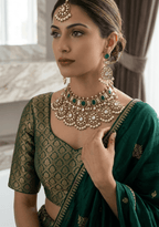 Mehal Emerald Set | Ready-to-ship - Touch Of Elegance