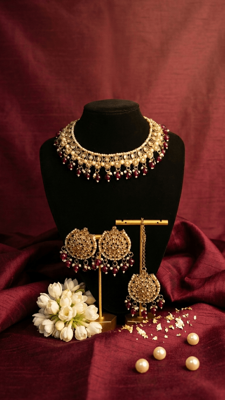 Mina Polki Set | Ready - to - ship - Touch Of Elegance