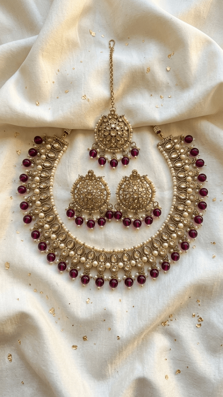 Mina Polki Set | Ready - to - ship - Touch Of Elegance