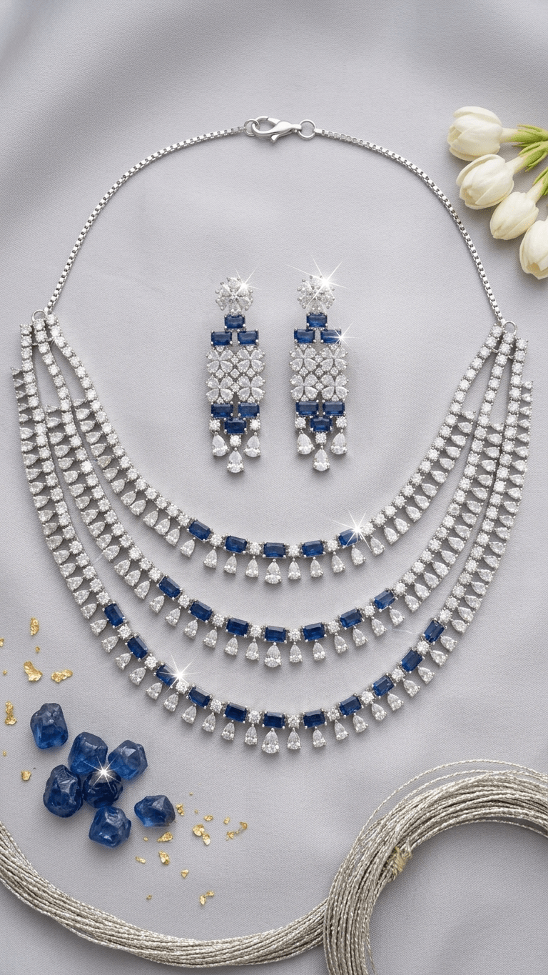 Mira American Diamond Set | Ready-to-ship - Touch Of Elegance