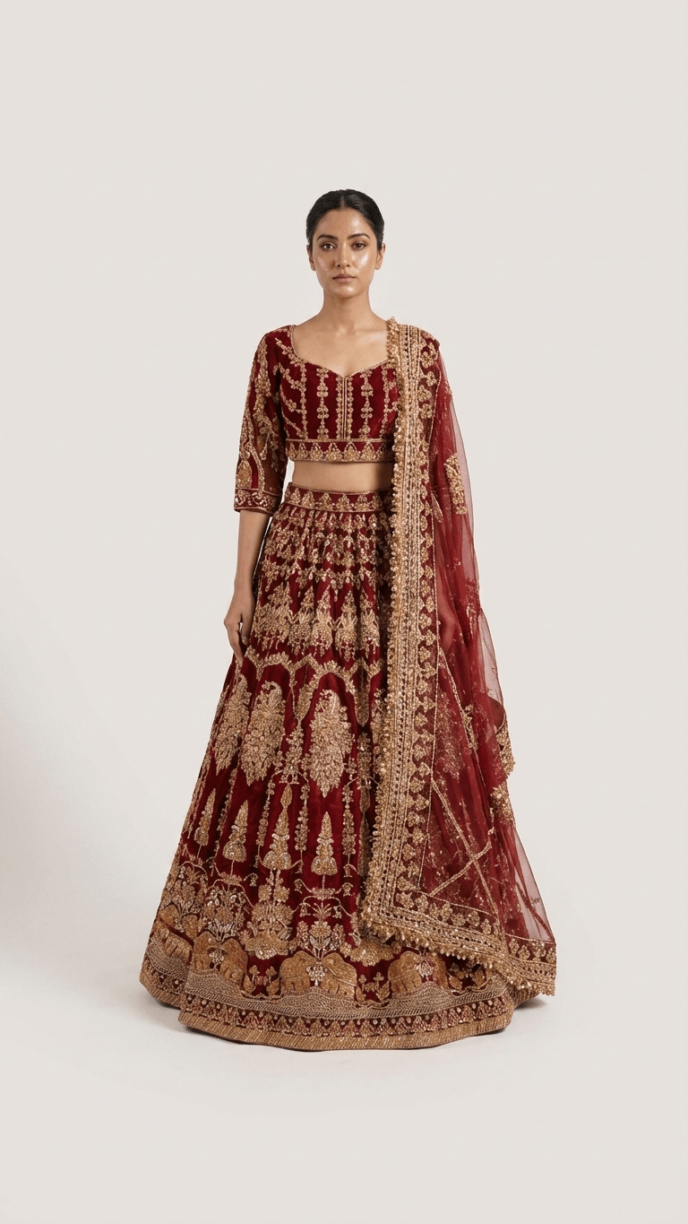 Mor Mahal Bridal Lehenga - Touch Of Elegance
