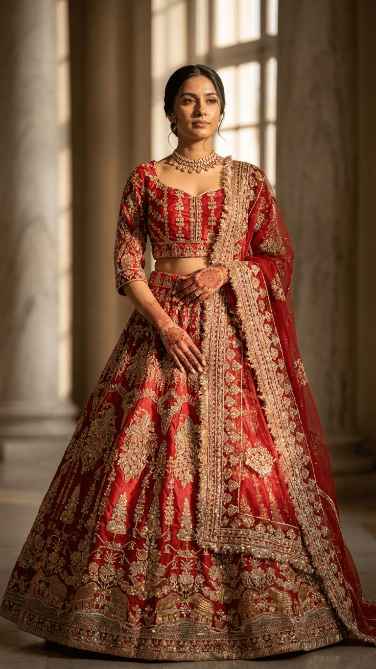 Mor Mahal Bridal Lehenga - Touch Of Elegance
