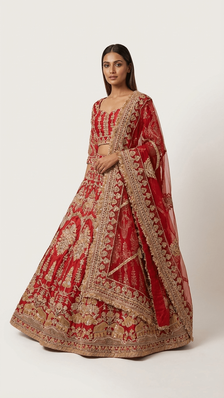 Mor Mahal Bridal Lehenga - Touch Of Elegance