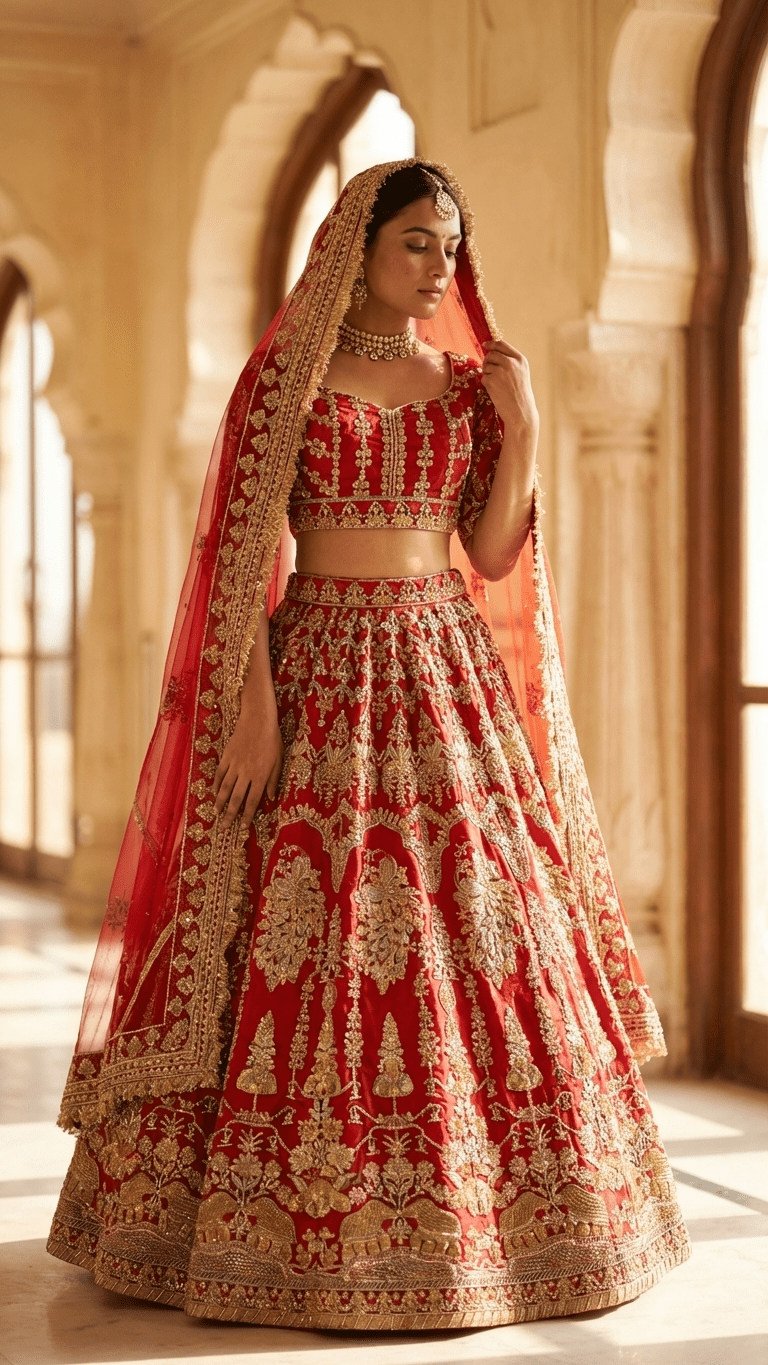 Mor Mahal Bridal Lehenga - Touch Of Elegance