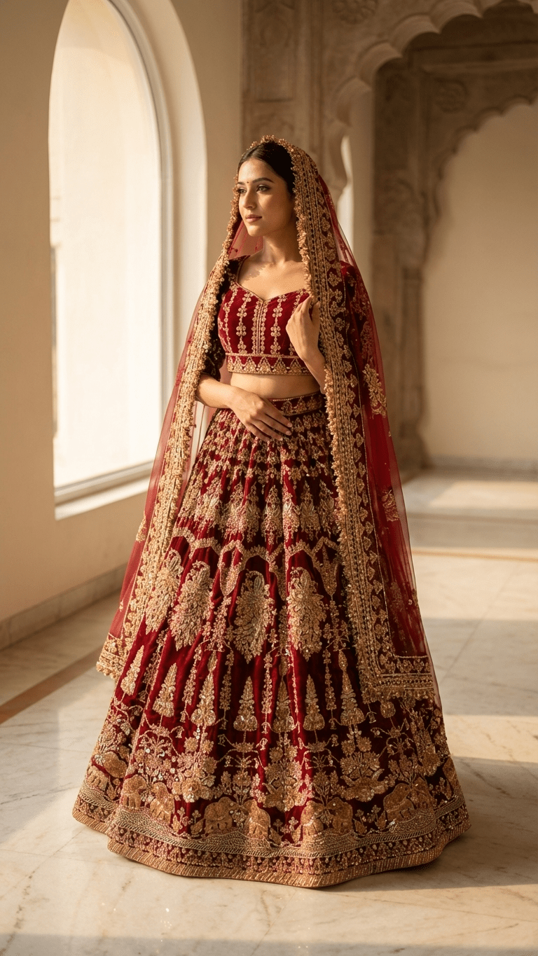 Mor Mahal Bridal Lehenga - Touch Of Elegance