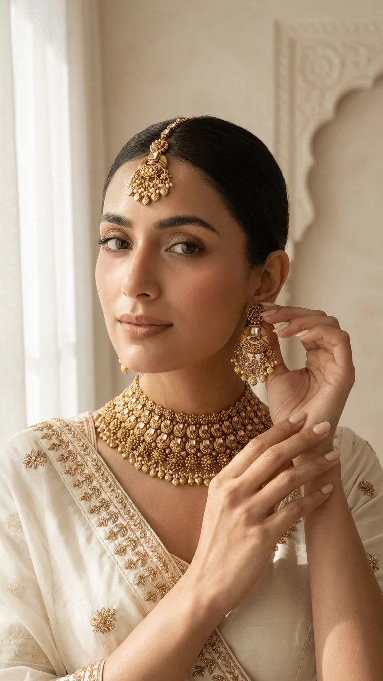 Naila Gold Set | Ready - to - ship - Touch Of Elegance