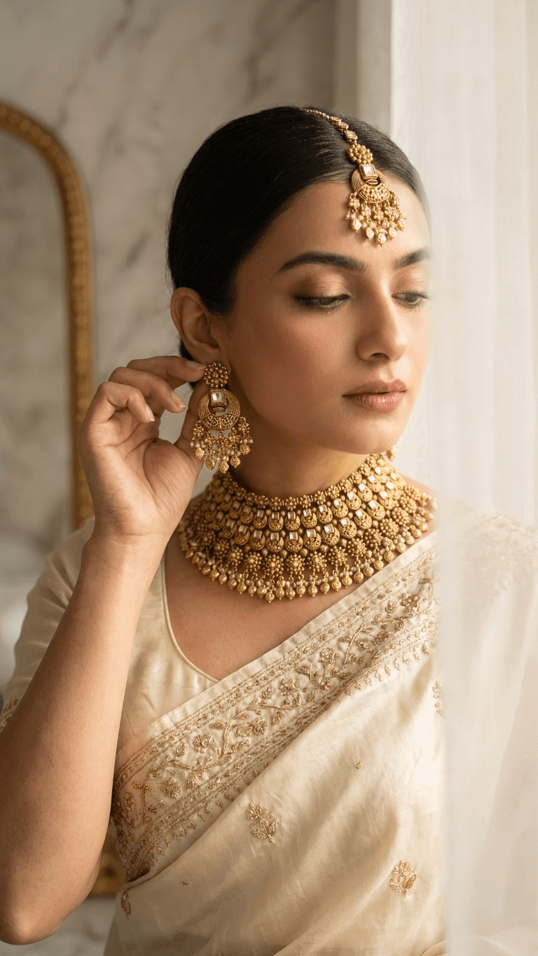 Naila Gold Set | Ready-to-ship - Touch Of Elegance