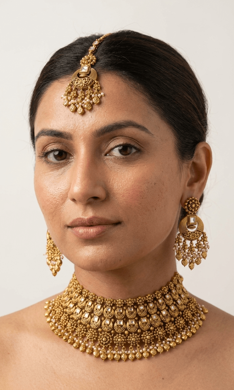 Naila Gold Set | Ready - to - ship - Touch Of Elegance