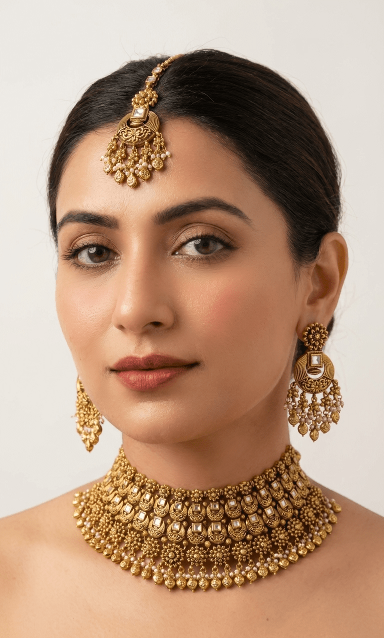 Naila Gold Set | Ready-to-ship - Touch Of Elegance