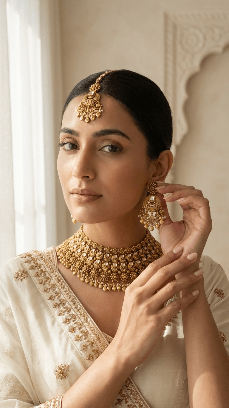 Naila Gold Set | Ready - to - ship - Touch Of Elegance