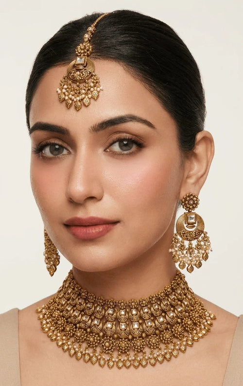 Naila Gold Set | Ready-to-ship - Touch Of Elegance