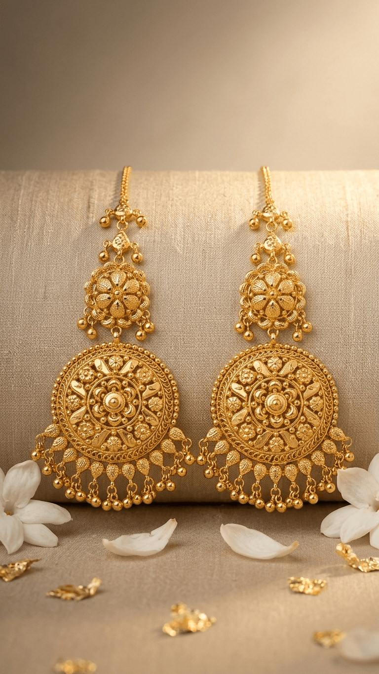 Naiya Gold Earrings | Ready-to-ship - Touch Of Elegance
