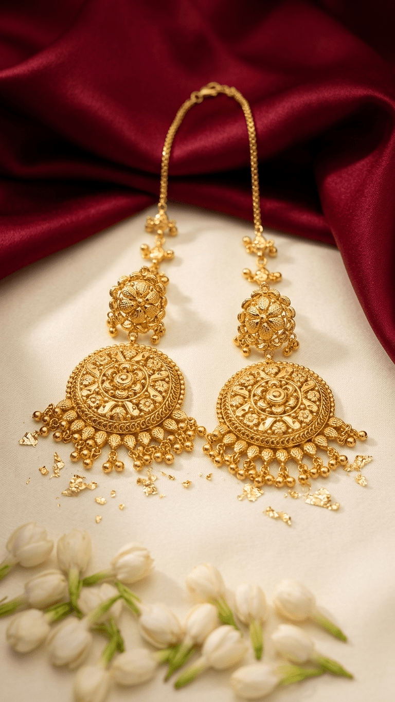 Naiya Gold Earrings | Ready-to-ship - Touch Of Elegance
