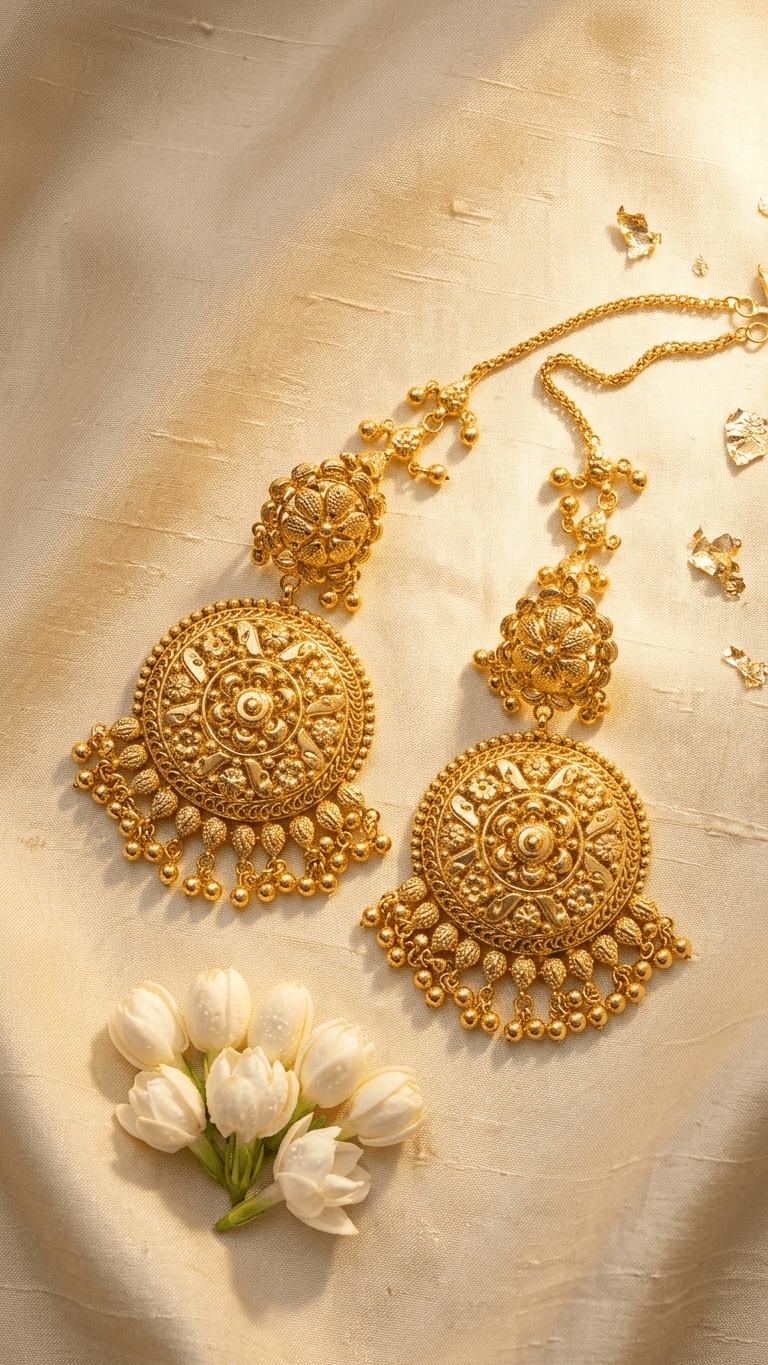 Naiya Gold Earrings | Ready-to-ship - Touch Of Elegance