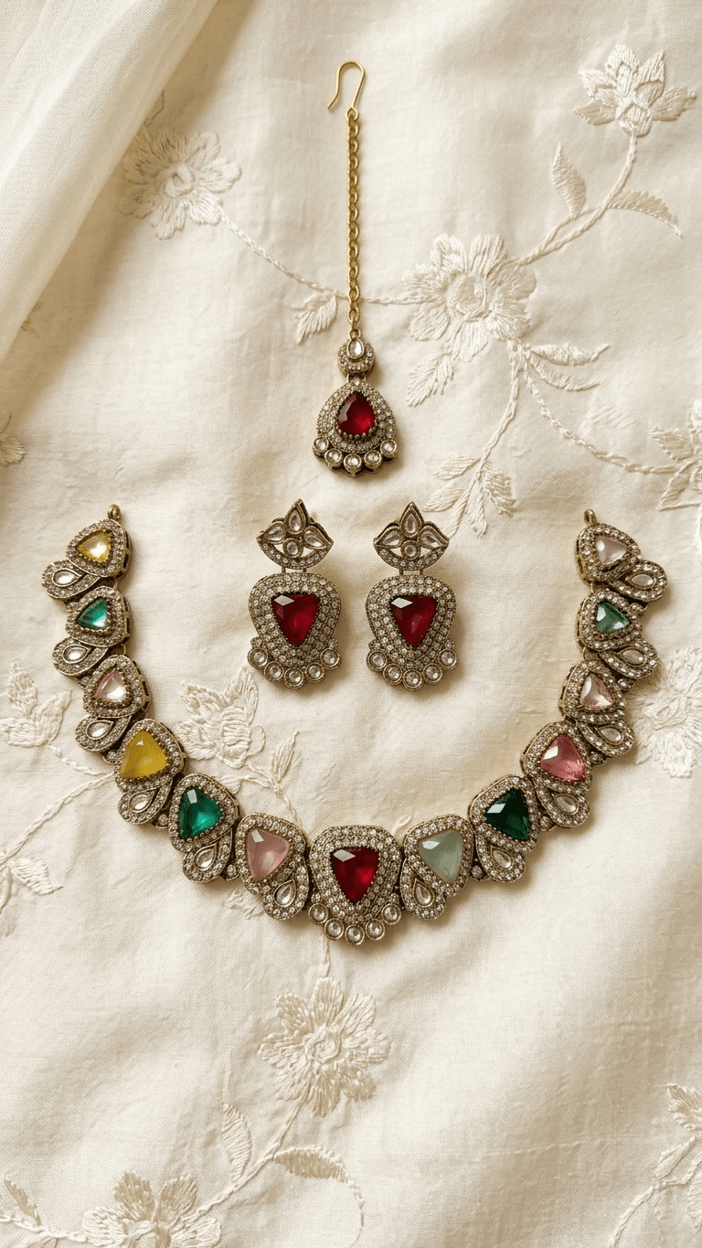 Nyra Gem Set | Ready - to - ship - Touch Of Elegance