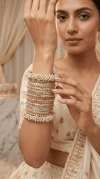 Pink and Sage Bangle Set | Ready - to - ship - Touch Of Elegance