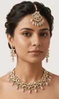 Pink & Green Lotus Set | Ready - to - ship - Touch Of Elegance