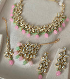 Pink & Green Lotus Set | Ready - to - ship - Touch Of Elegance