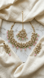 Pink & Green Lotus Set | Ready - to - ship - Touch Of Elegance