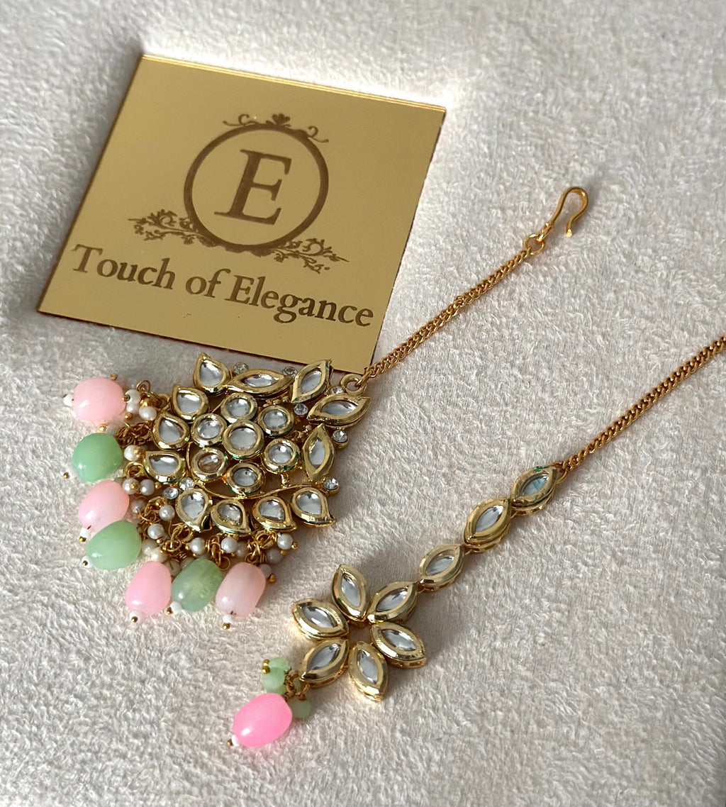 Pink & Green Lotus Set | Ready - to - ship - Touch Of Elegance