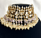 Pink Rose Set | Pachi Kundan | Pre - order - Touch Of Elegance