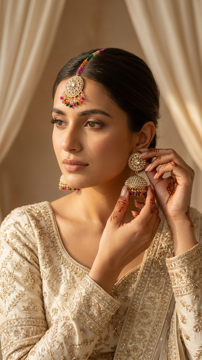 Eisha Earring Tikka Set | Ready-to-ship