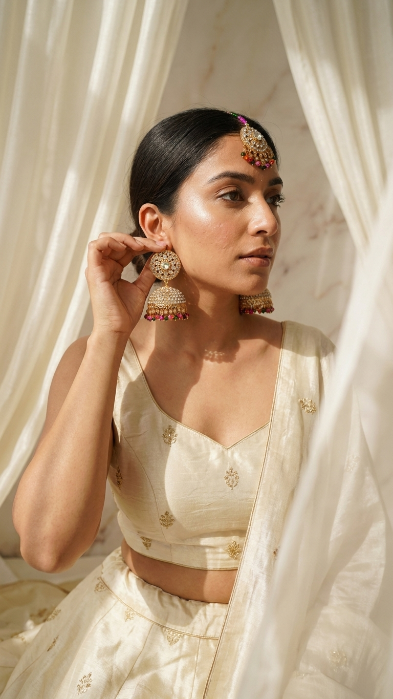 Eisha Earring Tikka Set | Ready-to-ship