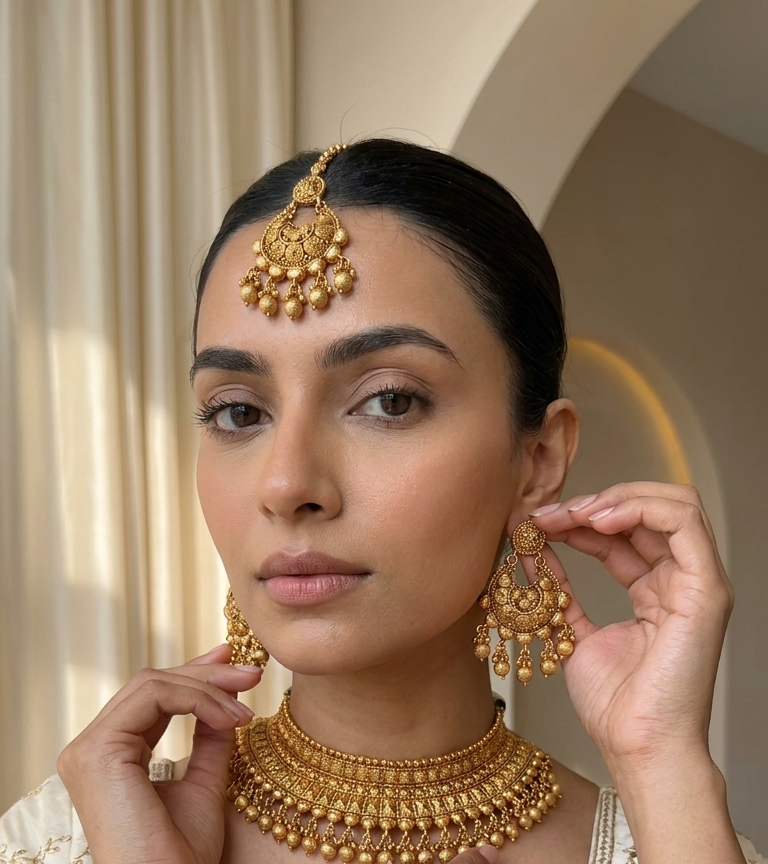 Naina Gold Set | Ready-to-ship