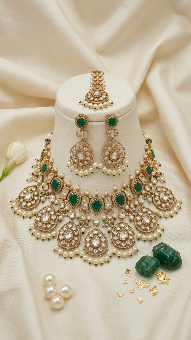 Mehal Emerald Set | Ready-to-ship