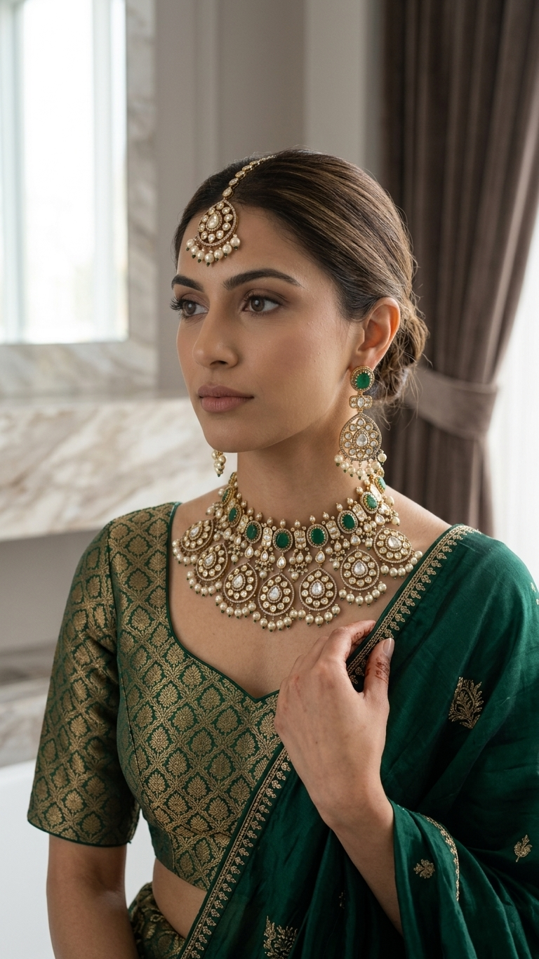 Mehal Emerald Set | Ready-to-ship