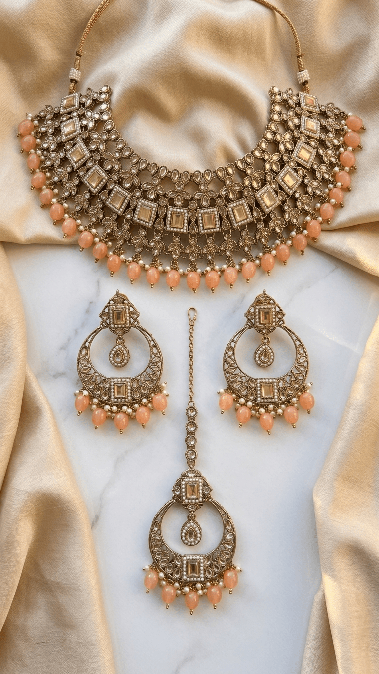 Pretty - in - Peach Set | Ready - to - ship - Touch Of Elegance