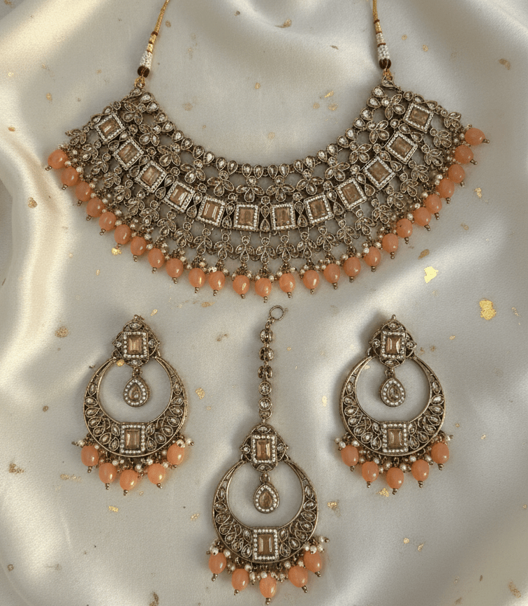 Pretty - in - Peach Set | Ready - to - ship - Touch Of Elegance