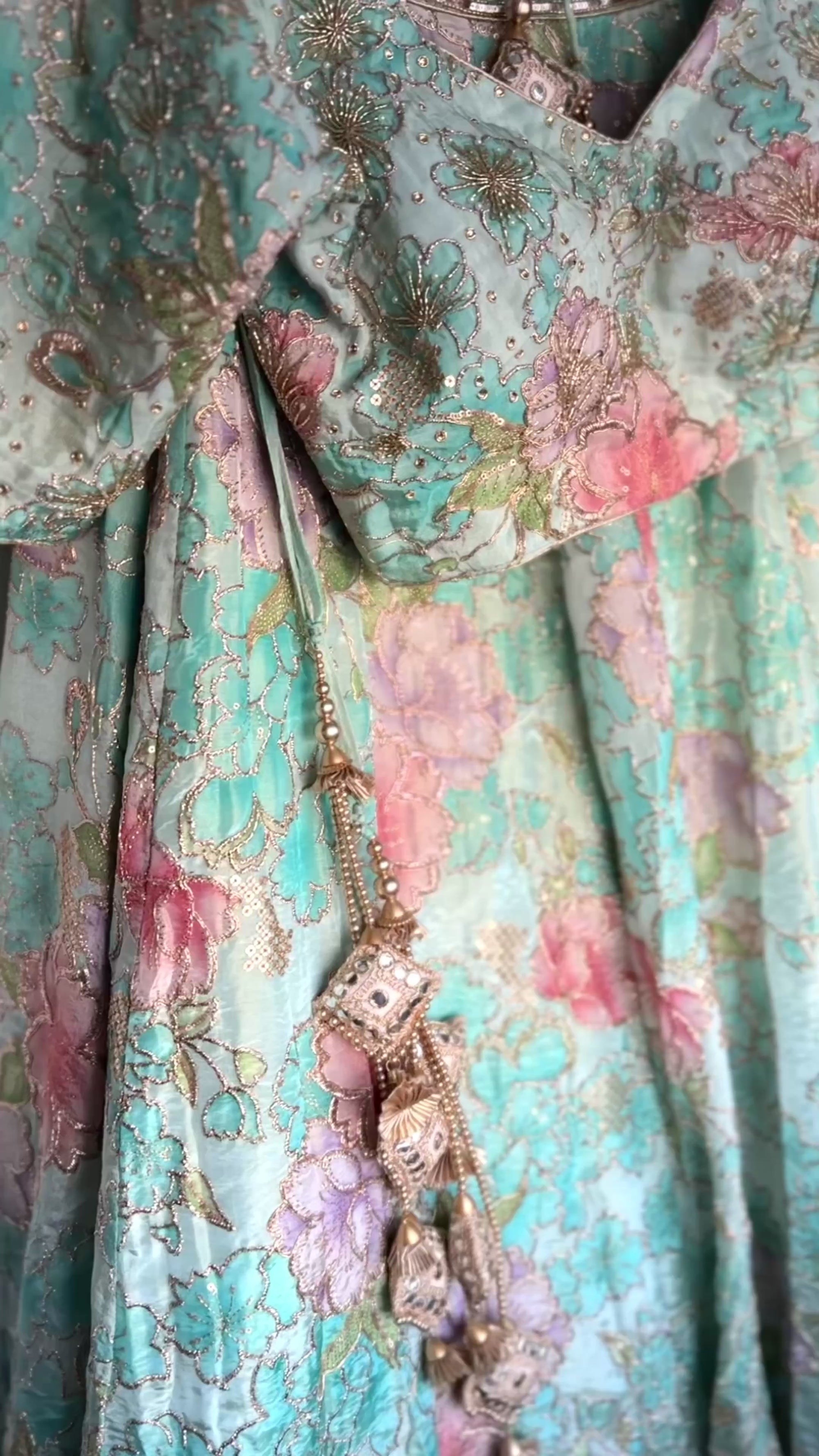 Blue Floral Lehenga