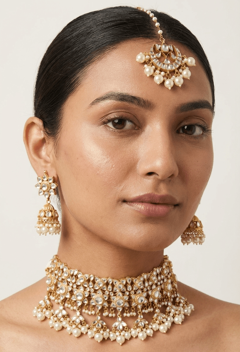 Priya Kundan Set | Ready - to - ship - Touch Of Elegance