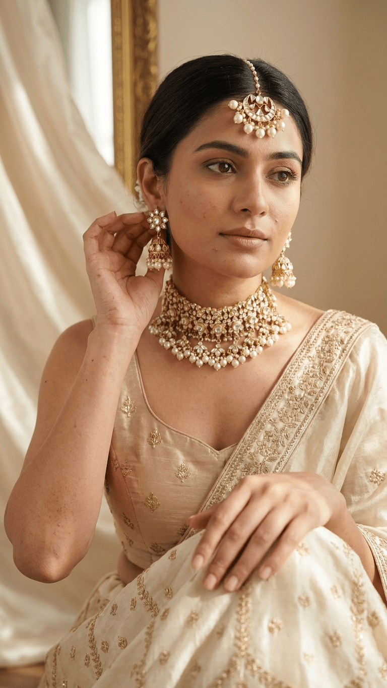 Priya Kundan Set | Ready-to-ship - Touch Of Elegance