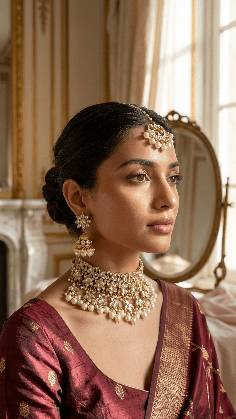 Priya Kundan Set | Ready-to-ship - Touch Of Elegance