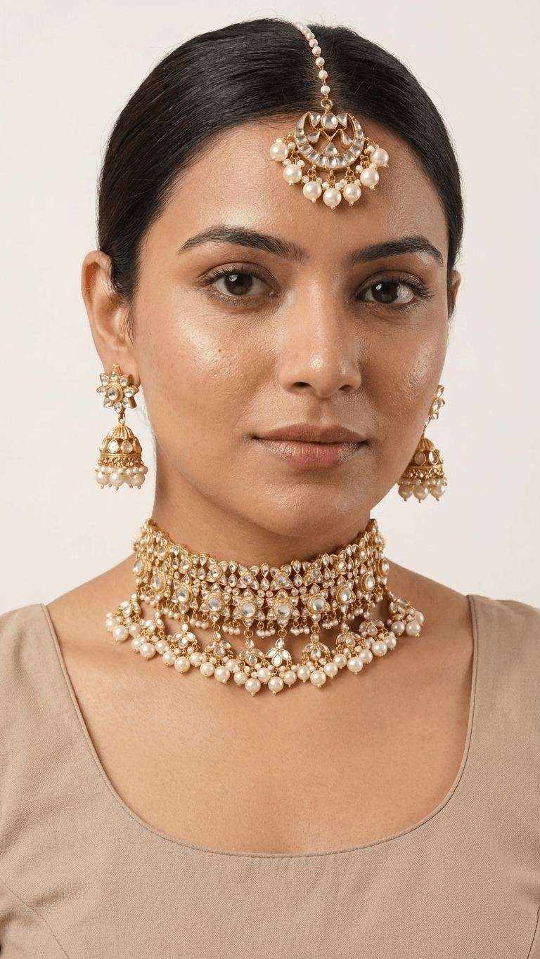 Priya Kundan Set | Ready-to-ship - Touch Of Elegance