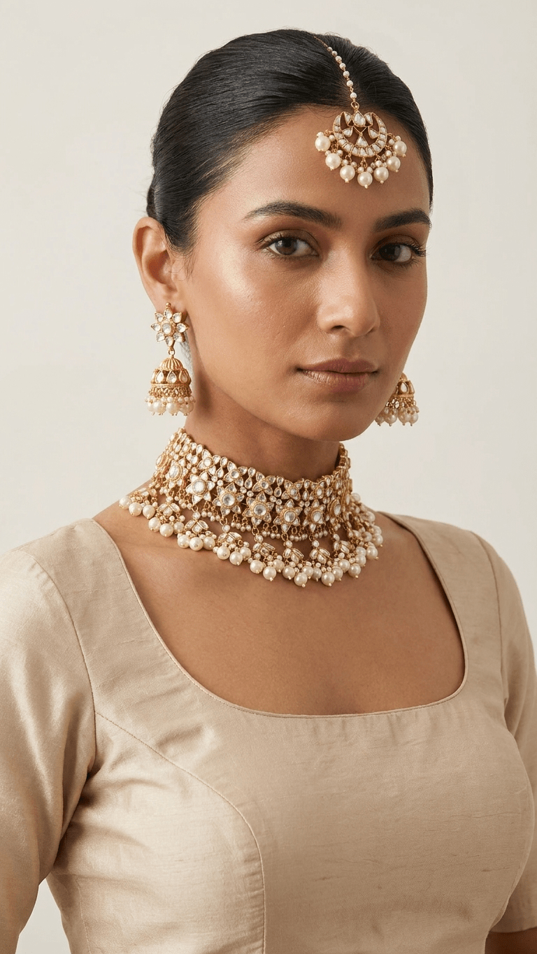 Priya Kundan Set | Ready-to-ship - Touch Of Elegance