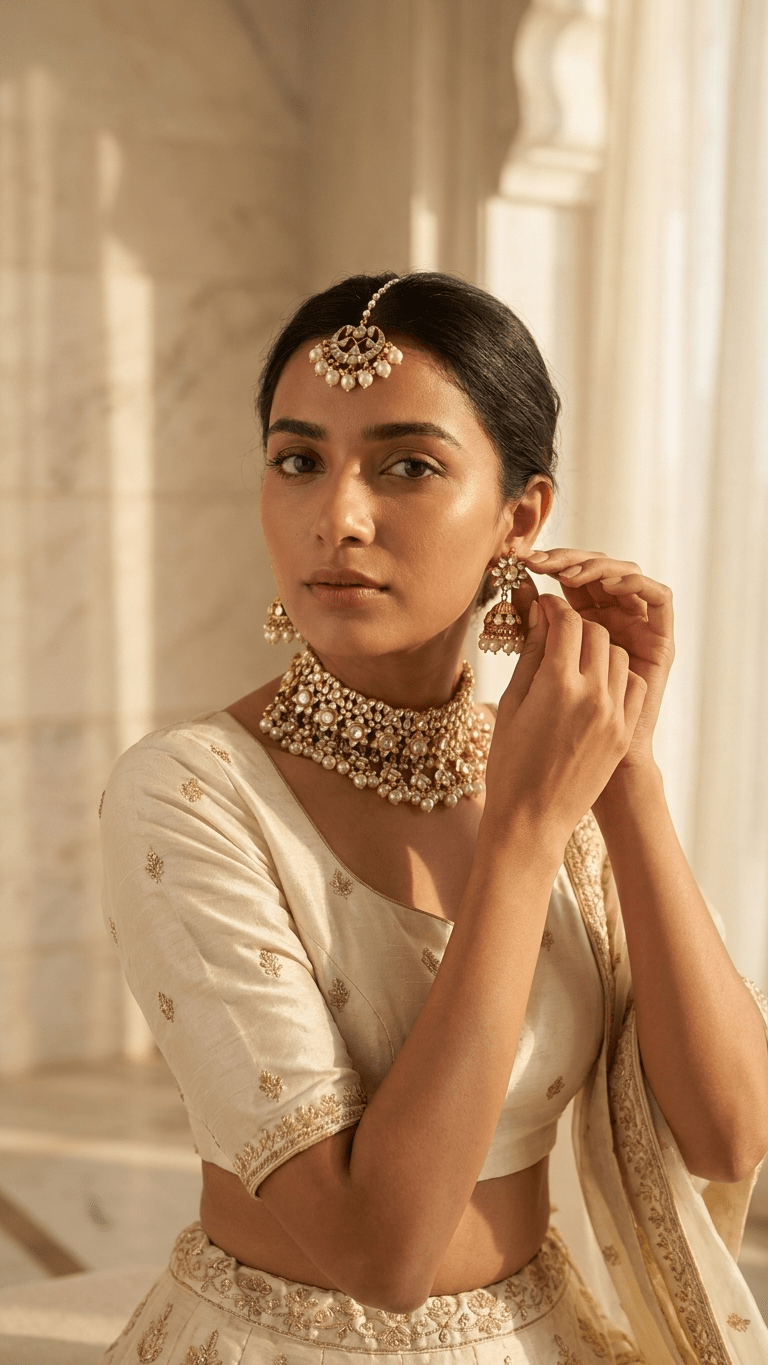Priya Kundan Set | Ready-to-ship - Touch Of Elegance