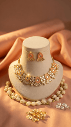 Priya Peach Set | Ready-to-ship - Touch Of Elegance