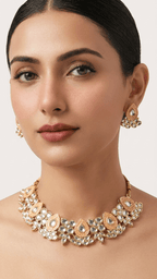 Priya Peach Set | Ready-to-ship - Touch Of Elegance