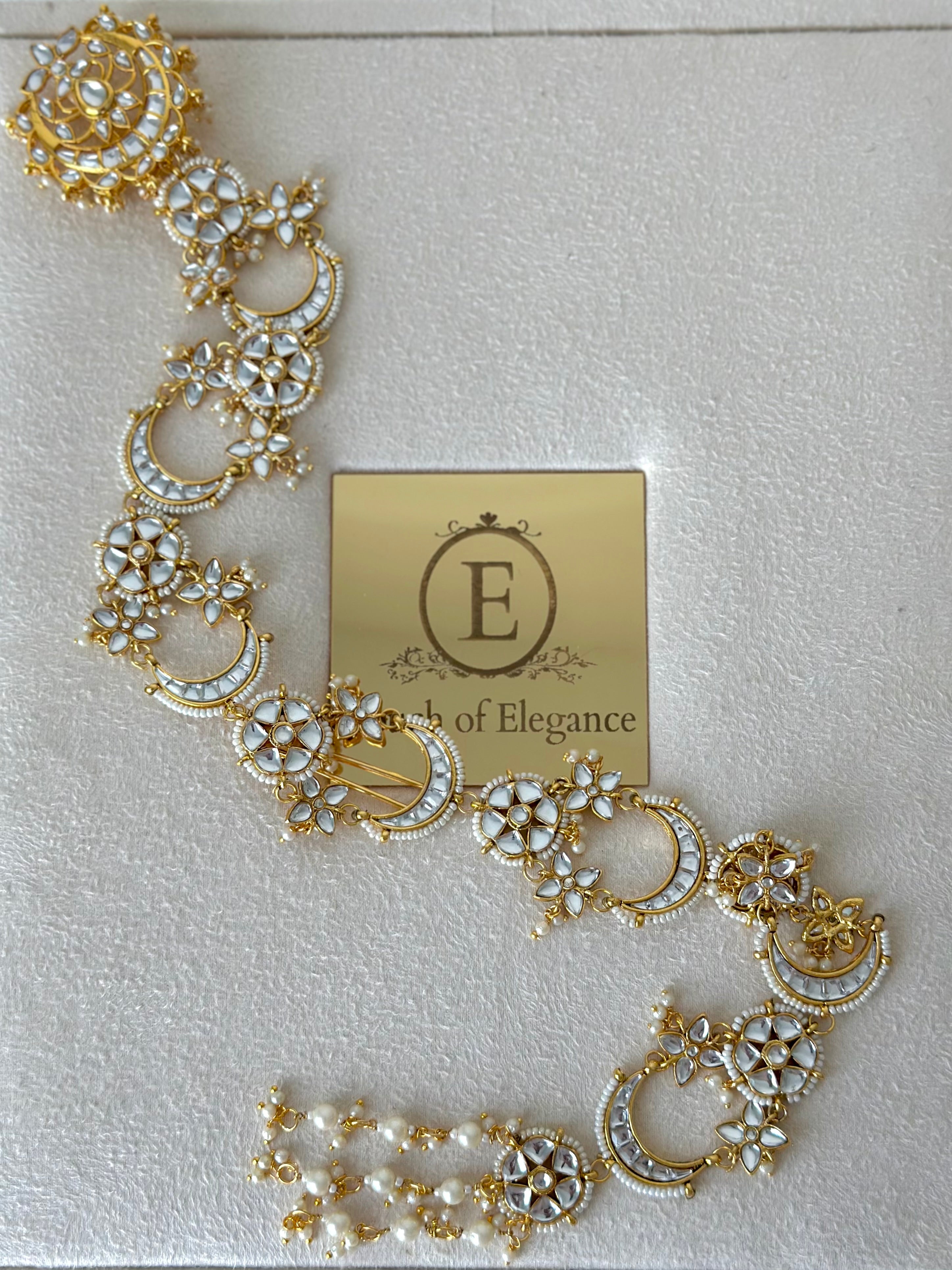 Rahi Kundan Hairbraid | Ready - to - ship - Touch Of Elegance